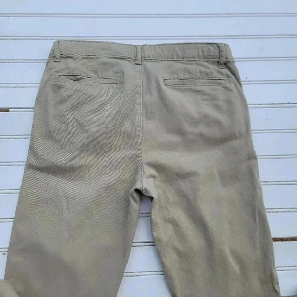 Place Boys Flat Front Beige Khaki Chino Pants Adjastable 29x27 Waist Sz 14 - Picture 2 of 10